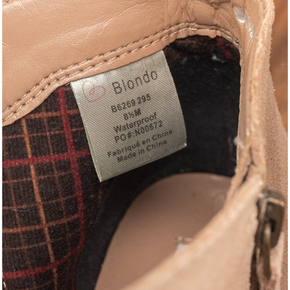 Blondo Boots Womens‎ 8.5 M Ankle Bootie Waterproof Brown Suede Leather B6269295 - Picture 5 of 9